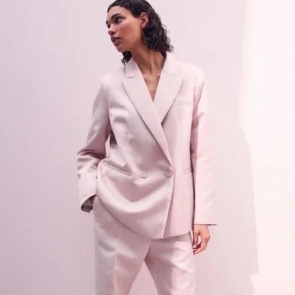 H&M Jackets & Blazers - H&M Satin Pink Women's Blazer